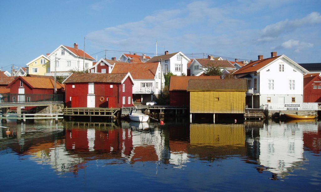Coastal fishing village in Canada