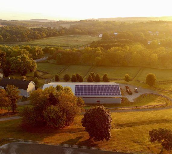 solar-farm-energy Solar panels on roof
